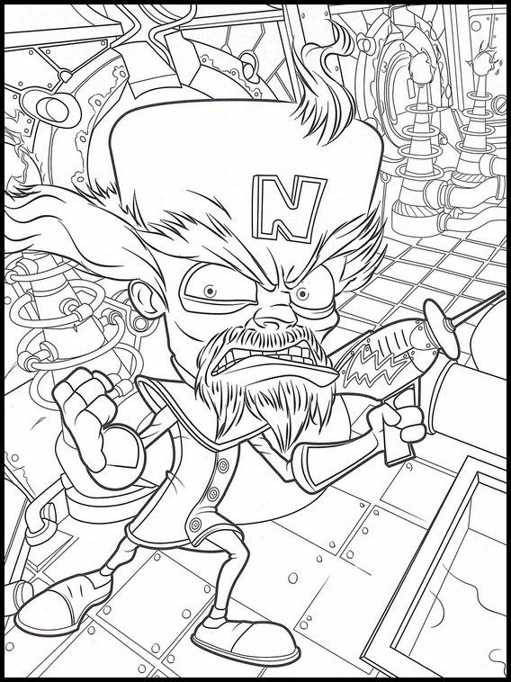 Crash Bandicoot 32 Printable coloring pages for kids | Crash bandicoot,  Coloring books, Coloring pages
