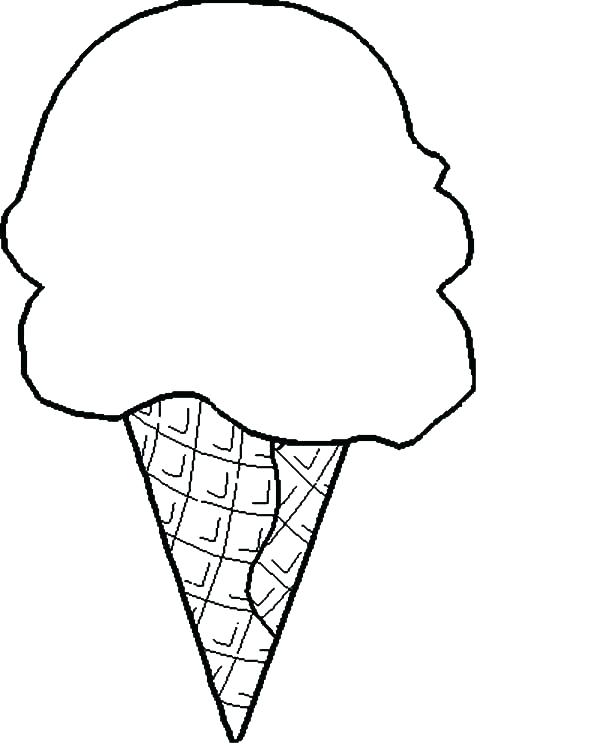 Icecream Cone Coloring Pages - Bilscreen