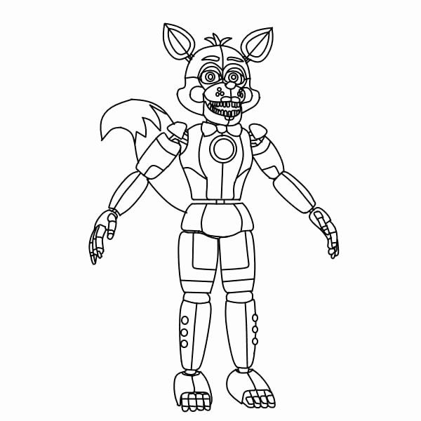 Funtime Foxy Coloring Page New Funtime Foxy Coloring Pages Fresh Fnaf  Funtime Foxy | Fnaf coloring pages, Super coloring pages, Minion coloring  pages