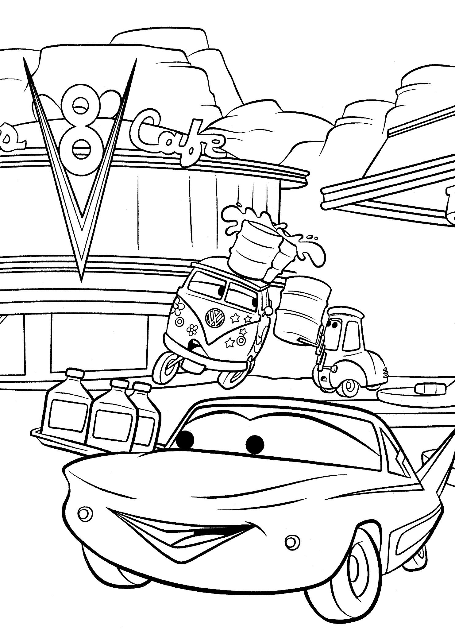 Disney Cars 2 Colouring Pictures - High Quality Coloring Pages