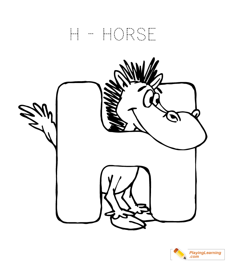 Letter H Coloring Page | Free Letter H Coloring Page