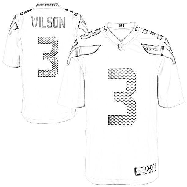 Russell Wilson Seattle Seahawks jersey coloring page