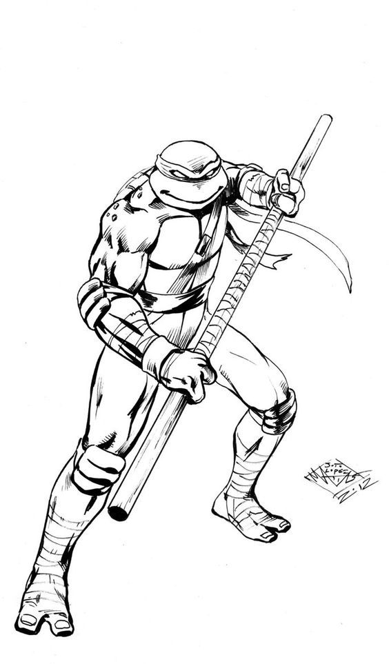 Donatello Teenage Mutant Ninja Turtles Coloring Pages for kids ...