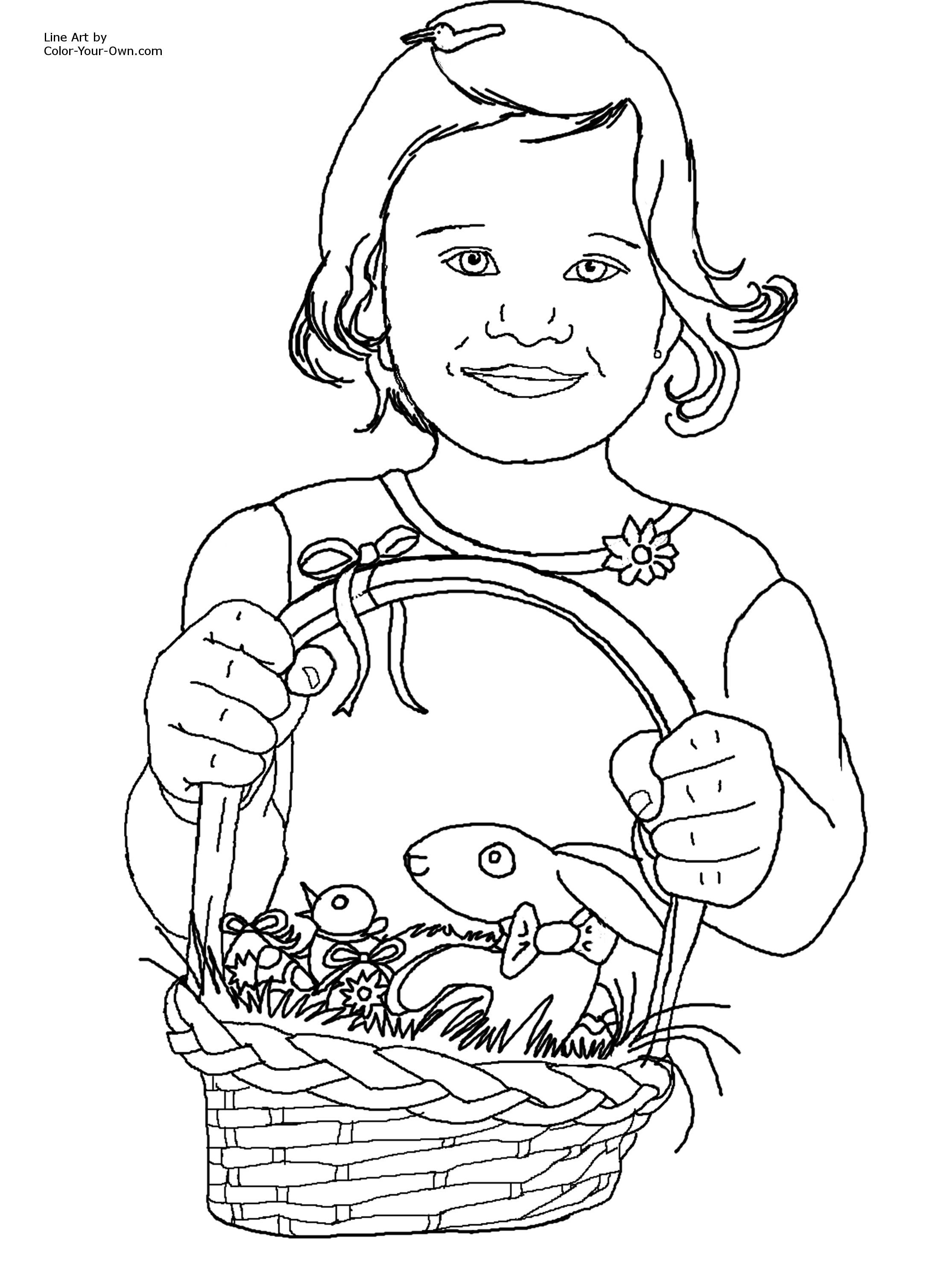 Empty Easter Basket Coloring Page - Coloring Home