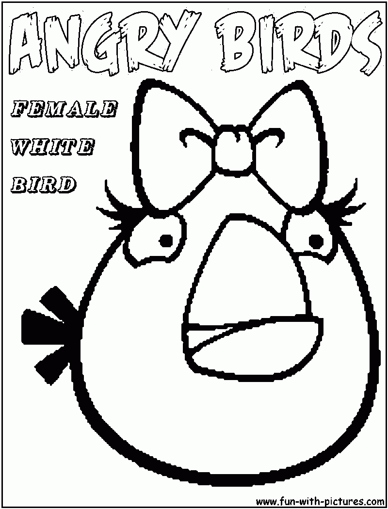 Girl Angry Bird Coloring Pages