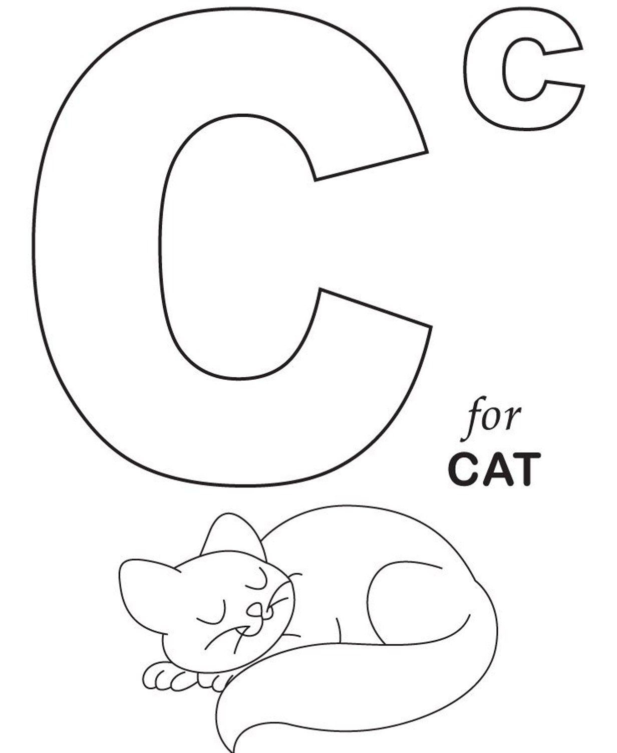 Letter C Colouring Pages : Printable C For Cat Coloring Pages ...