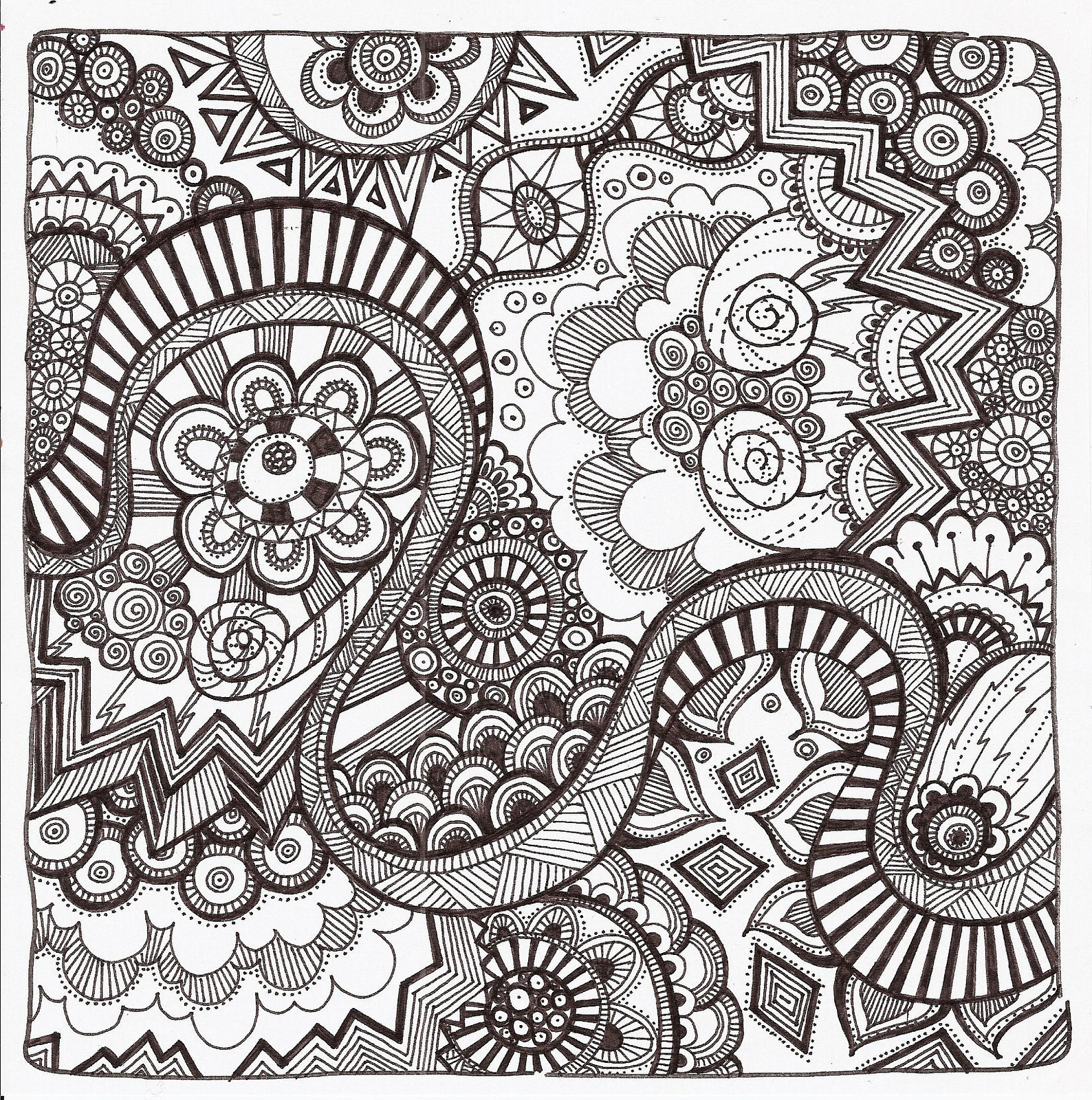 Zentangles Coloring Pages Coloring Home