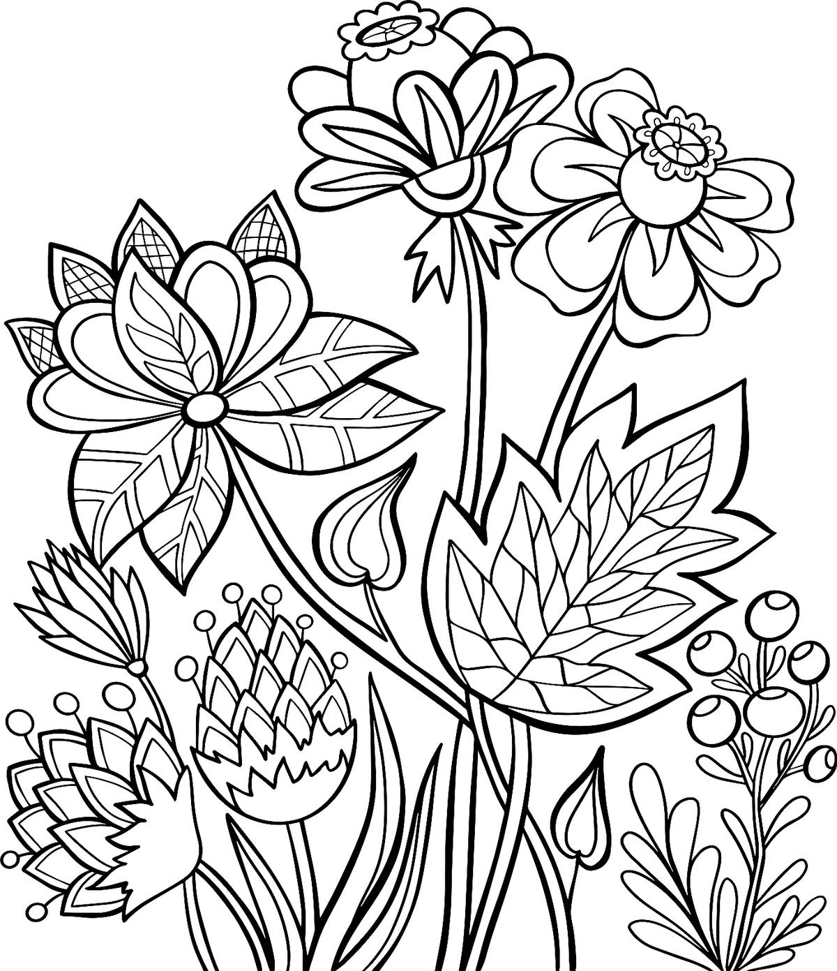 Fun Flowers Coloring Pages: 10 Free Printable Coloring Pages of Beautiful  Spring Flowers | Printables | 30Seconds Mom