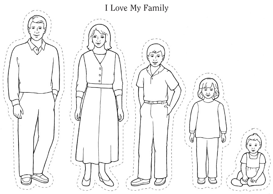 I love my whole family | Preschool family theme, Family crafts preschool, Family  coloring pages