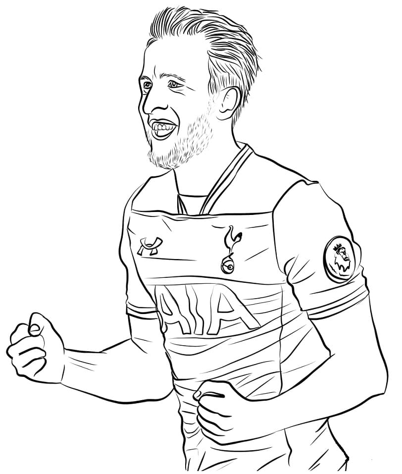 Harry Kane 3 Coloring Page - Free Printable Coloring Pages for Kids