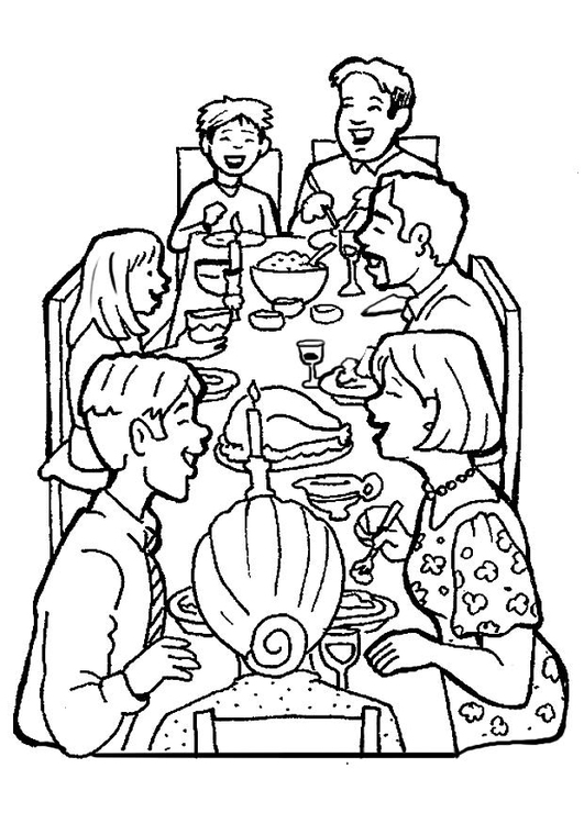Coloring Page family celebration - free printable coloring pages - Img 7090