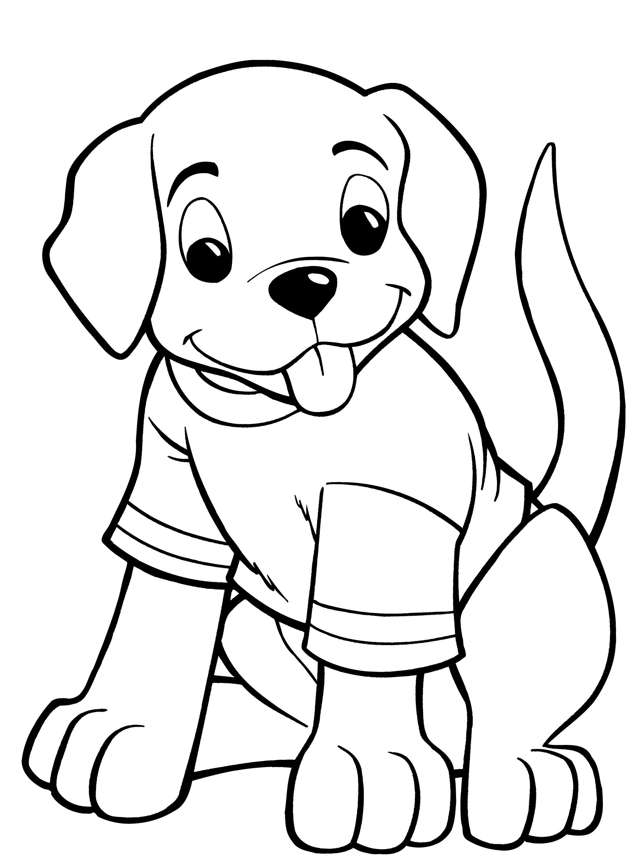 Dog Coloring Pages For Kids - Preschool Crafts