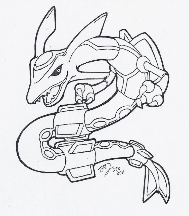 coloring pages rayquaza