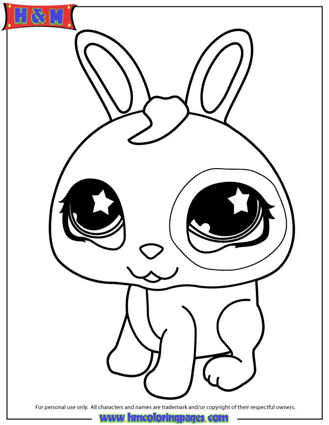 Littlest Pet Shop Cute Bunny Coloring Page | Free Printable 