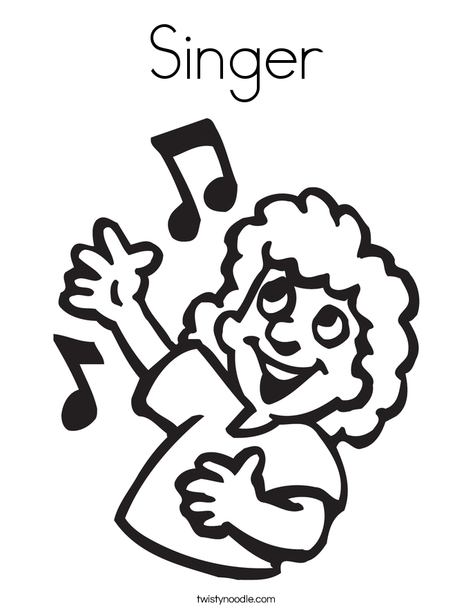 Singer - Coloring Pages for Kids and for Adults
