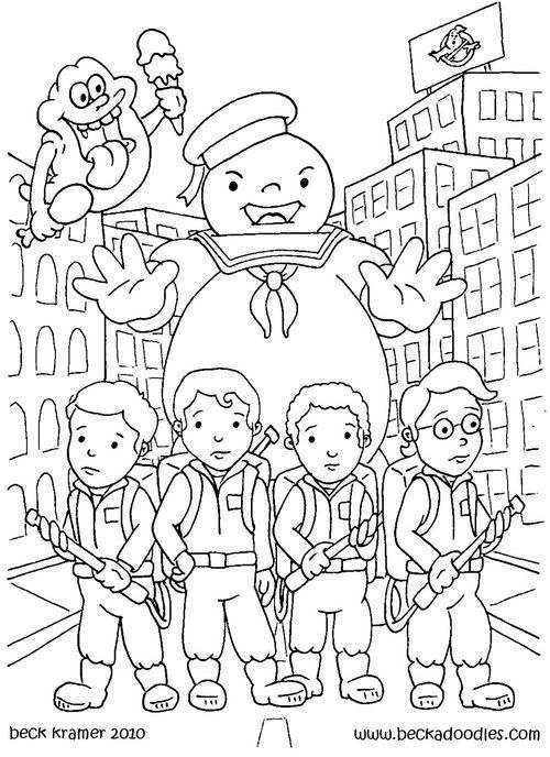 Ghostbusters Coloring - Coloring Pages for Kids and for Adults