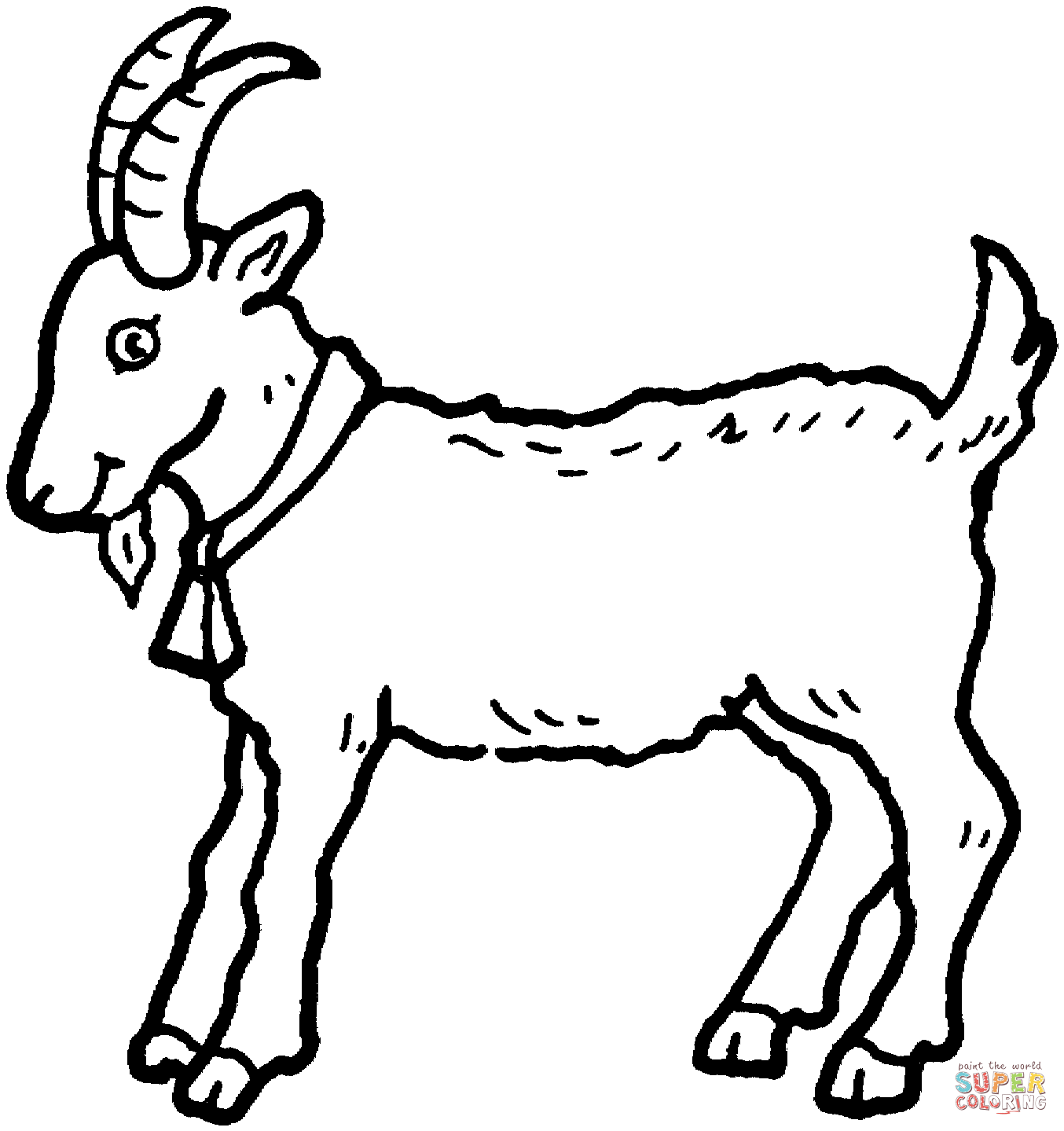 Cartoon Goats Coloring Pages - Coloring Pages For All Ages