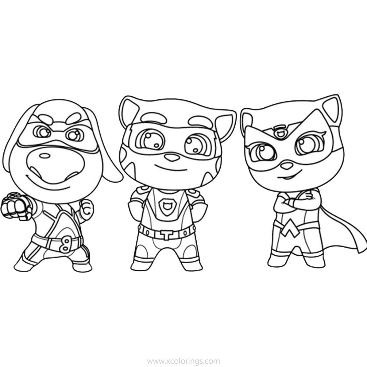 Free Talking Tom Heroes Coloring Pages ...