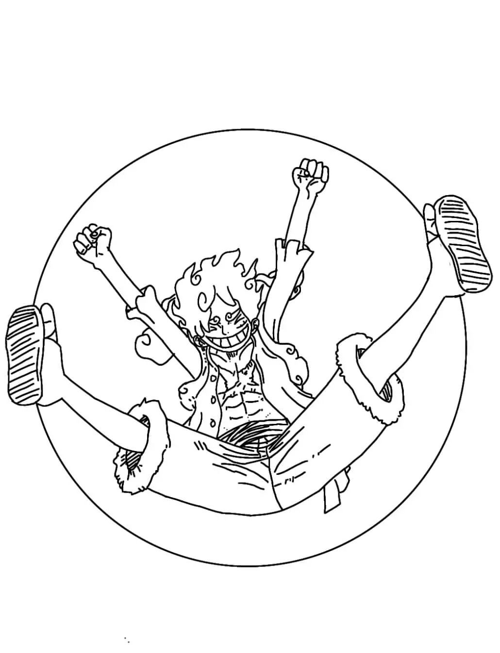 Luffy Gear 5 Coloring Pages from one ...
