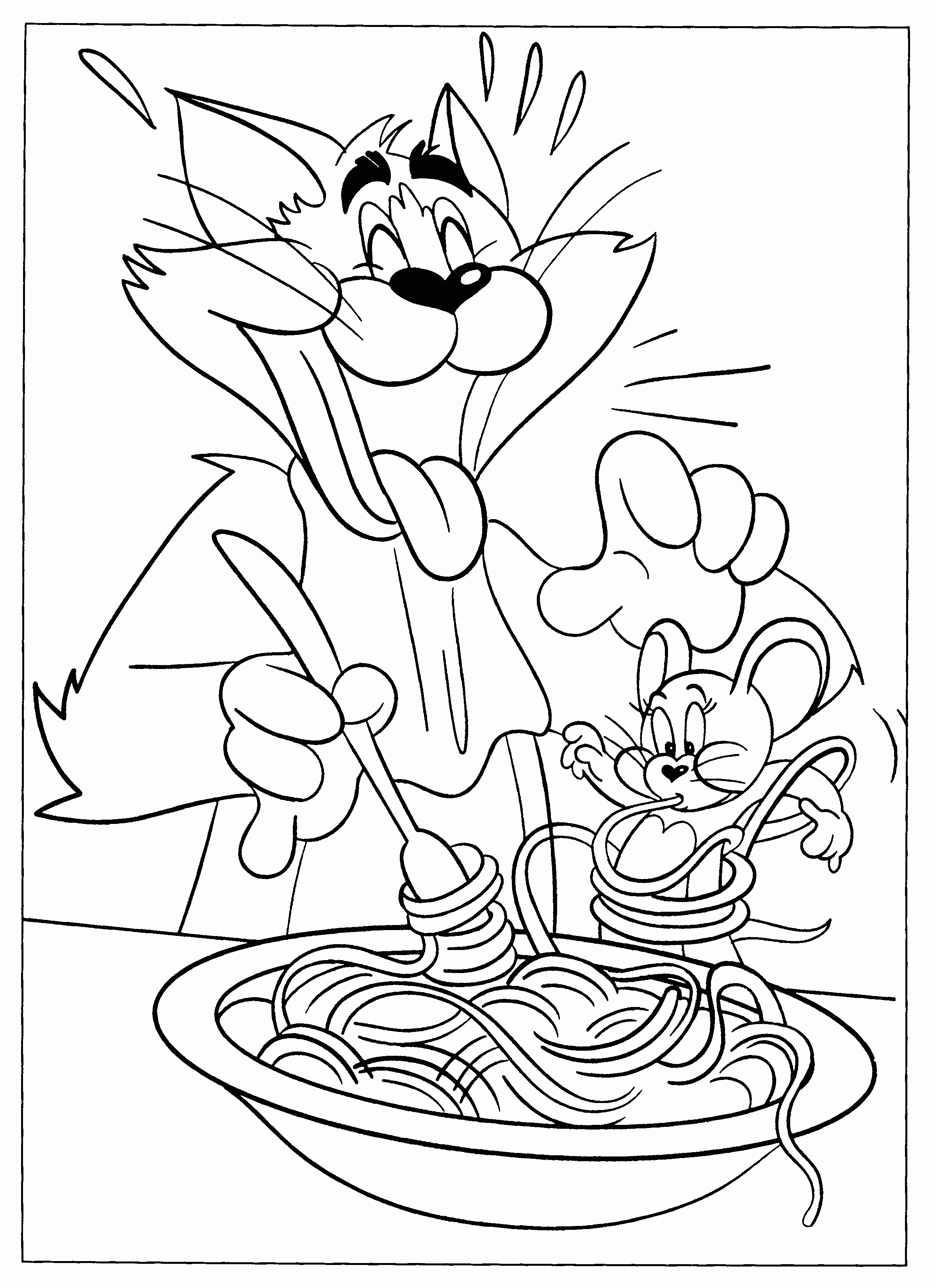 Tom And Jerry And Spike Coloring Pages Free Coloring Pages For ...