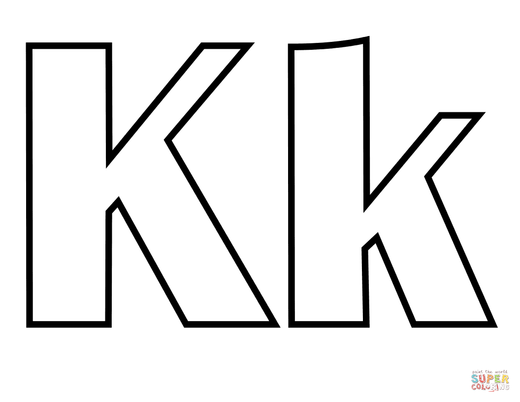 Letter K coloring page | Free Printable Coloring Pages