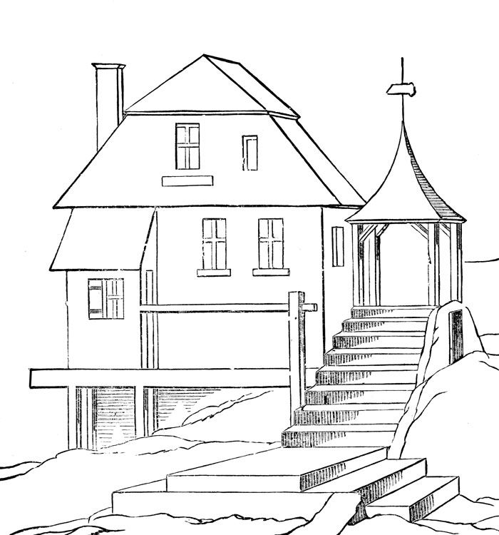 Free Download Coloring Pages Of Houses - Toyolaenergy.com