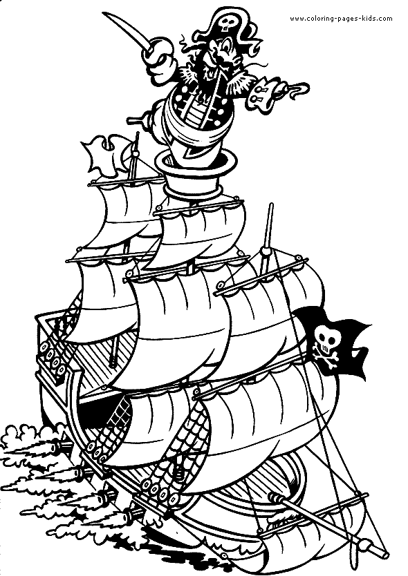 Pirate color page - Coloring pages for kids - Miscellaneous ...