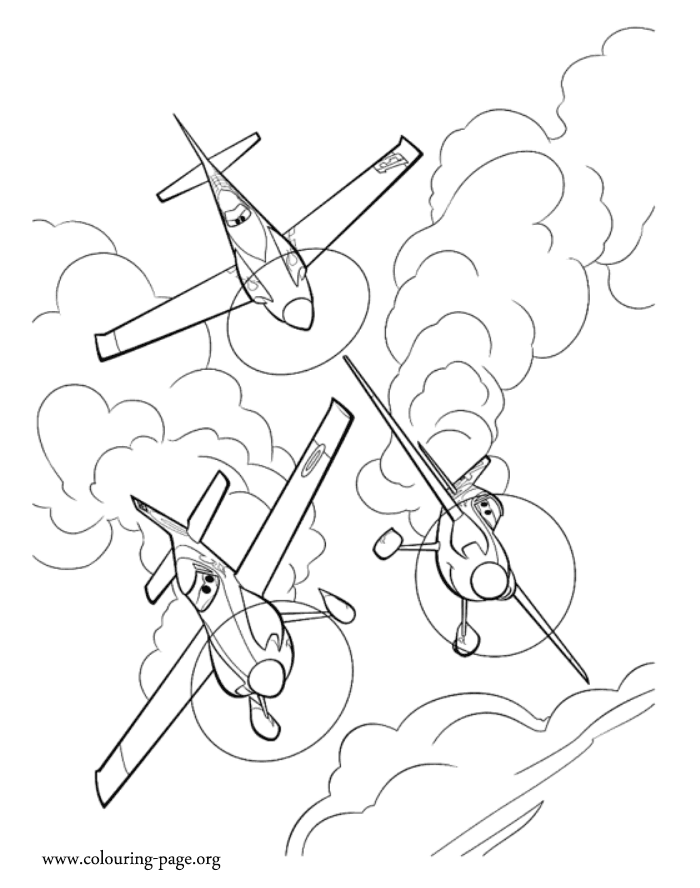 Planes - Ripslinger, Ned and Zed coloring page