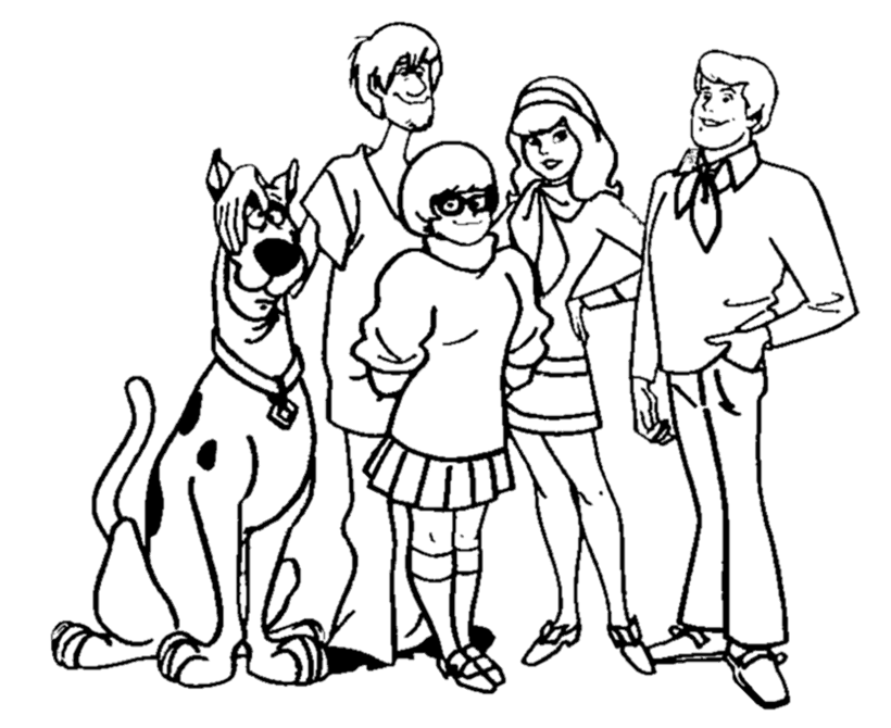 Scooby Doo Coloring Pages - Scooby Doo and all the gang - Free ...
