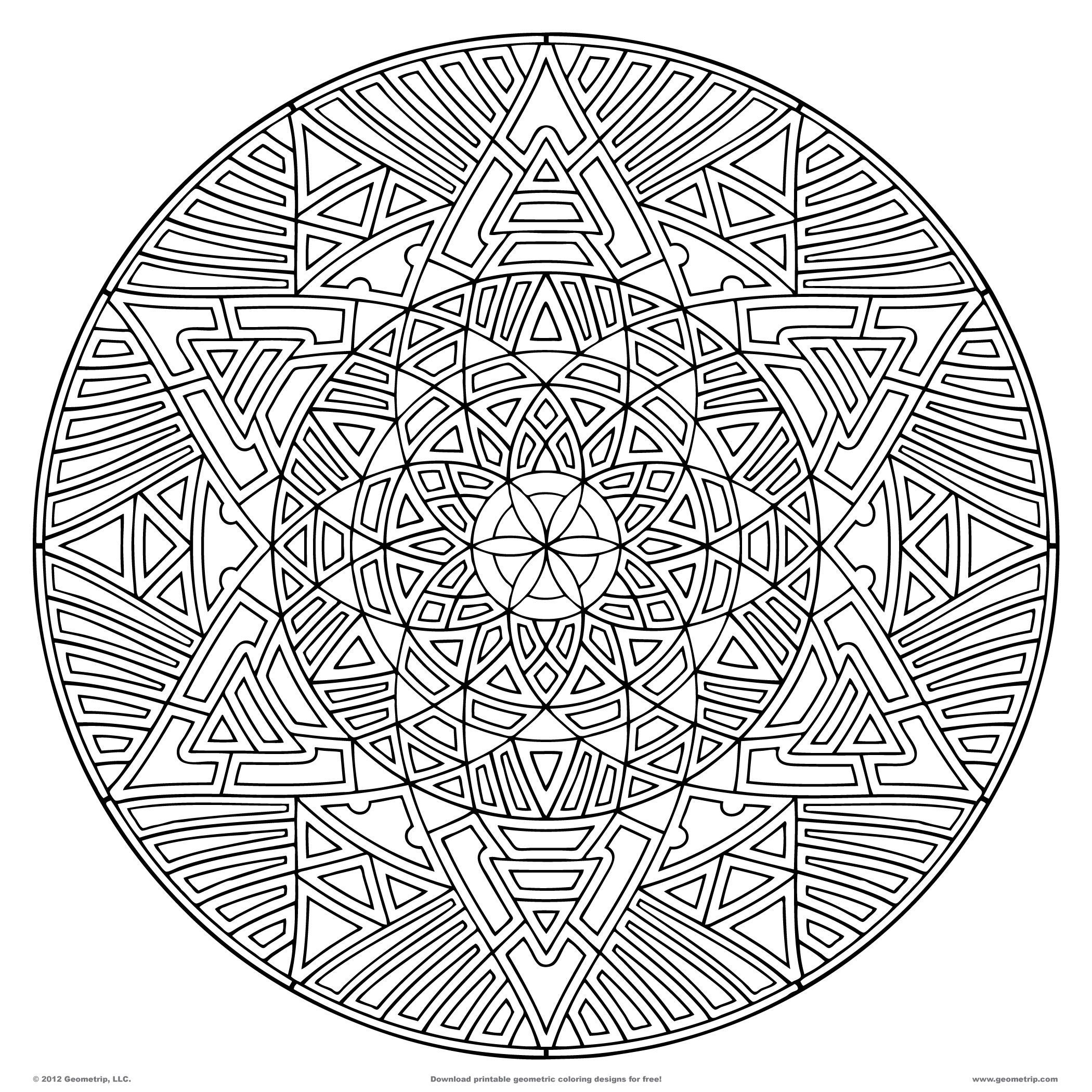 Geometric Mandala Coloring Pages, Geometripcom Free Geometric ...