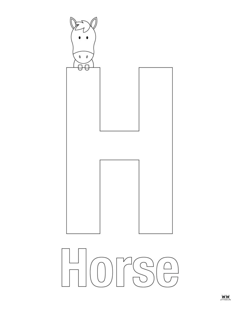 Letter H Coloring Pages - 15 FREE Pages | Printabulls