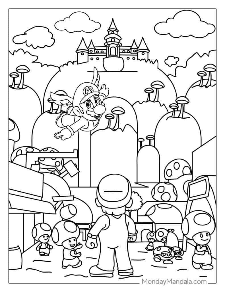 Mario Coloring Pages Free Pdf