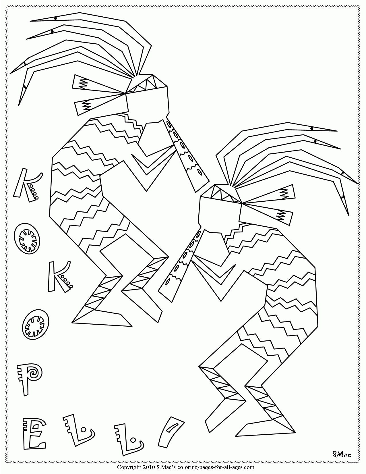 Aztec Pottery Coloring Pages - Coloring Pages For All Ages
