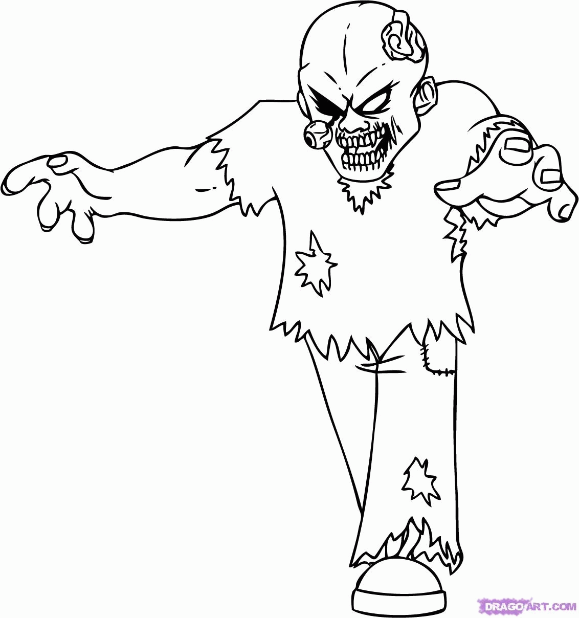 21 Free Pictures for: Zombie Coloring Pages. Temoon.us