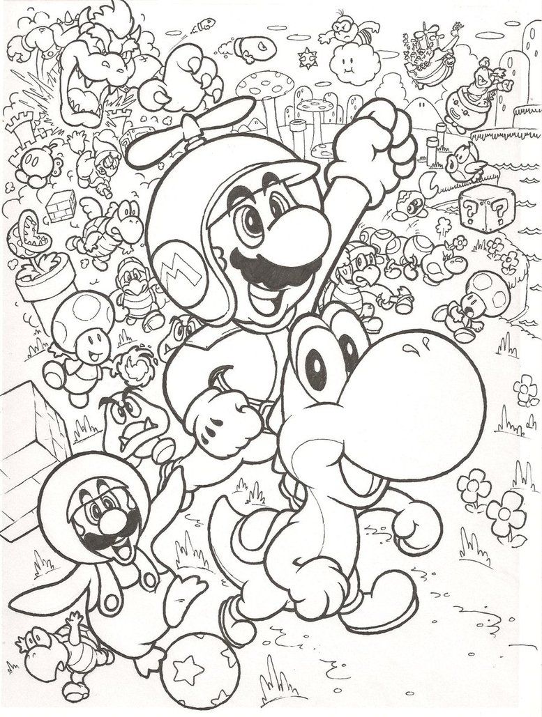 Mario Bros Coloring Pages Games   Coloring   Coloring Home