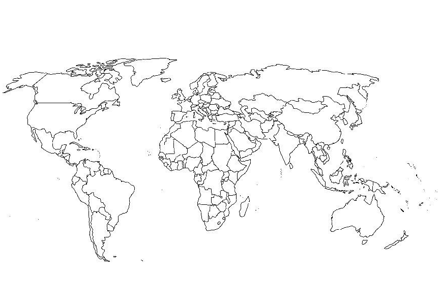world map coloring page for kids 90 - VoteForVerde.com