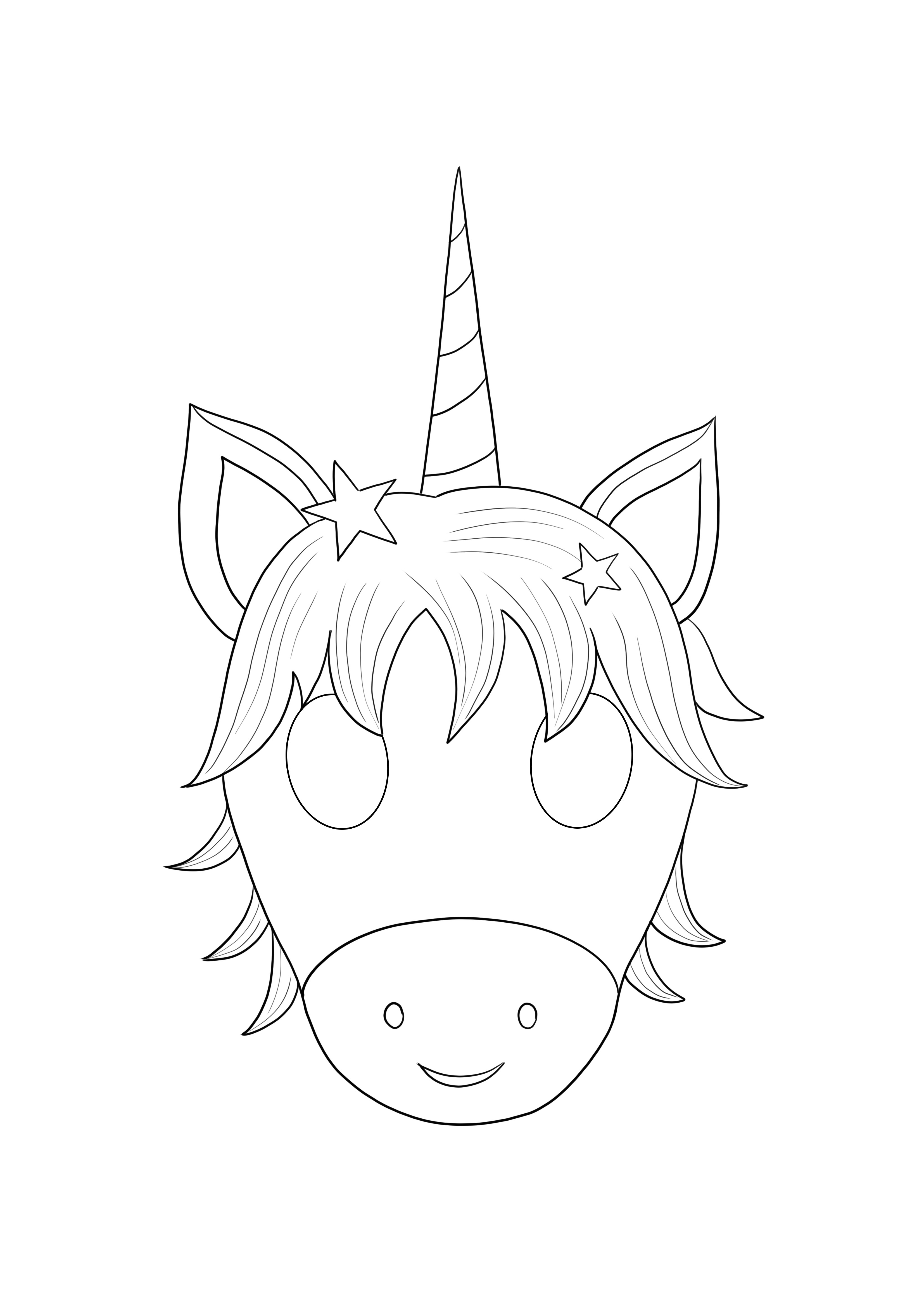 Unicorn Mask Coloring And Free Printing Image - Coloring Home
