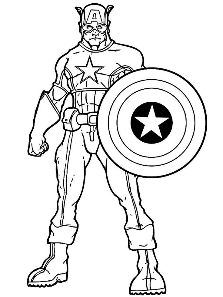 Captain America Infinity War Coloring Page. Below Is A Collection Of ...