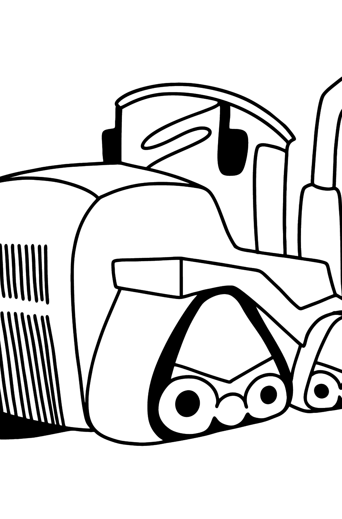 Big Heavy Tractor coloring page ♥ Online, and Print for Free!