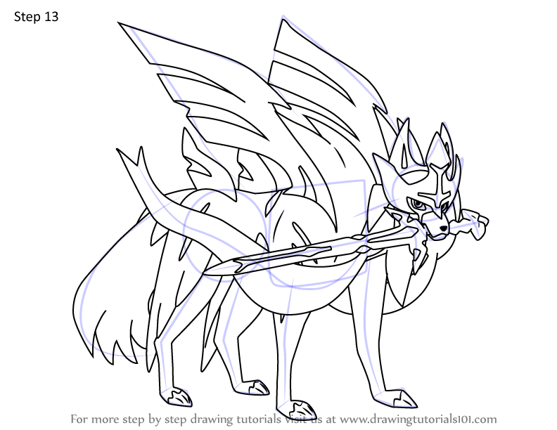 Learn How to Draw Zacian from Pokemon (Pokemon) Step by Step : Drawing  Tutorials