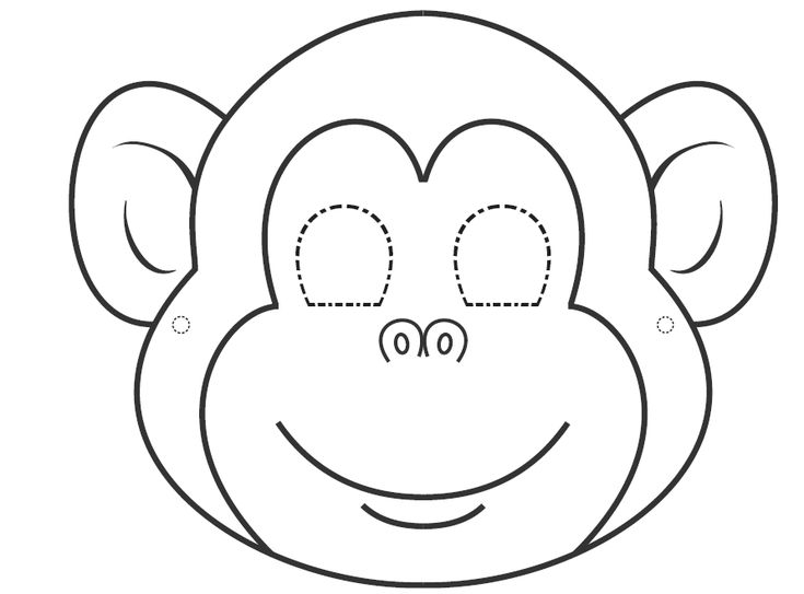 Zoo animal masks coloring pages