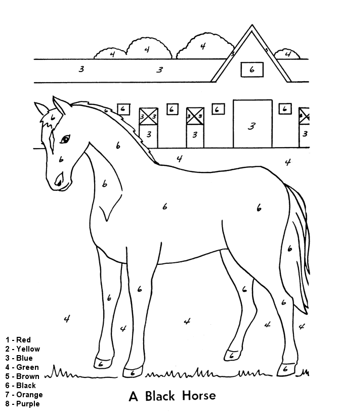 Color by Number Coloring Page | Easy beginner Follow the color ...