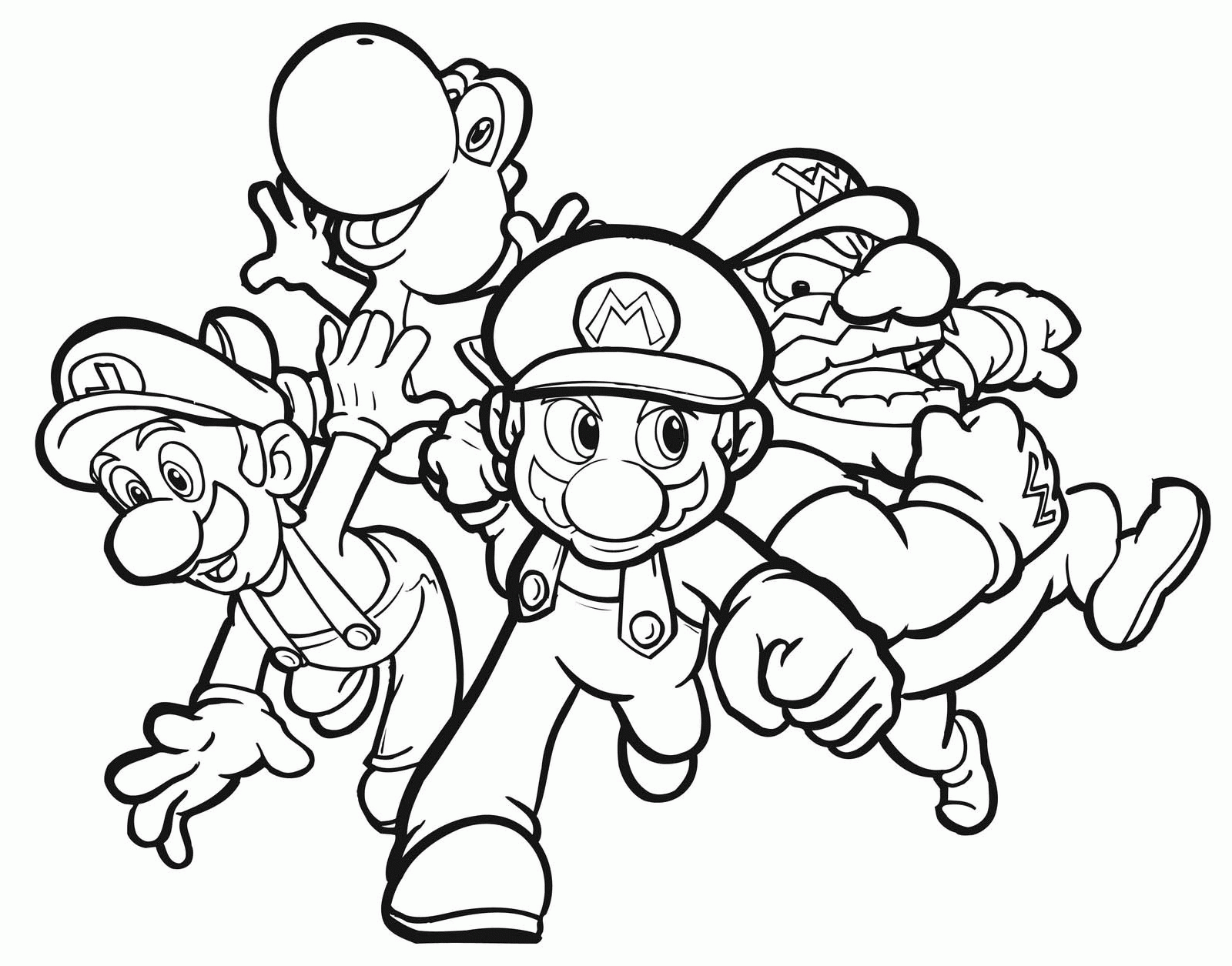 Mario Character Coloring Pages Print - Coloring Home