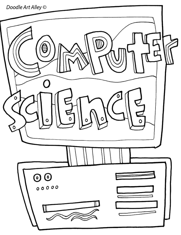 Computer & Technology Coloring Pages - Classroom Doodles