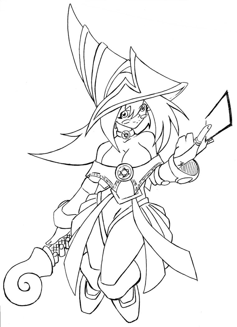 Magician girl coloring pages