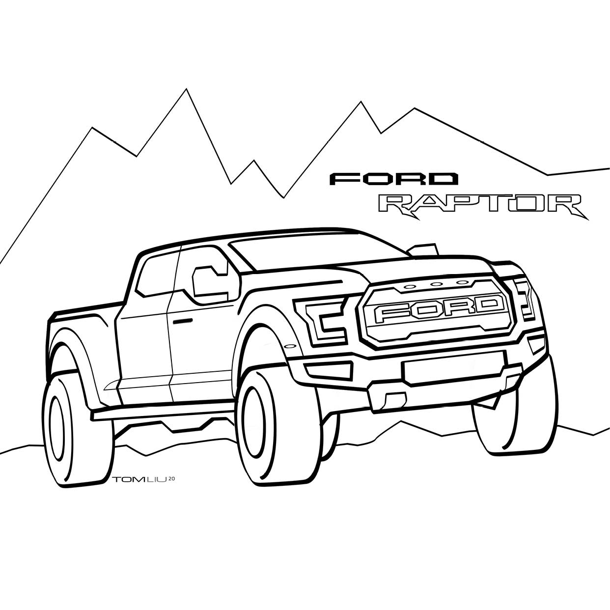Kids Won't Leave You Alone? Have Them Color These Ford F-150 ... - Coloring  Home
