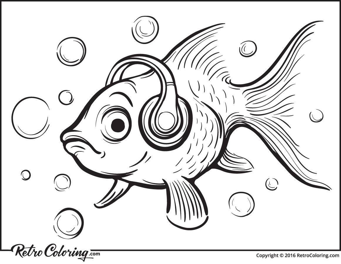Gold Fish Coloring Pages - Coloring Home