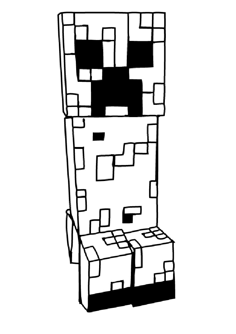 Creeper Minecraft Coloring Pages
