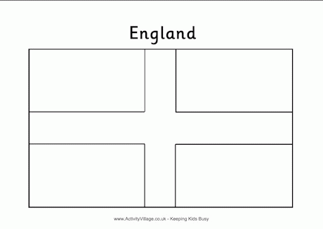England Flag Coloring Page