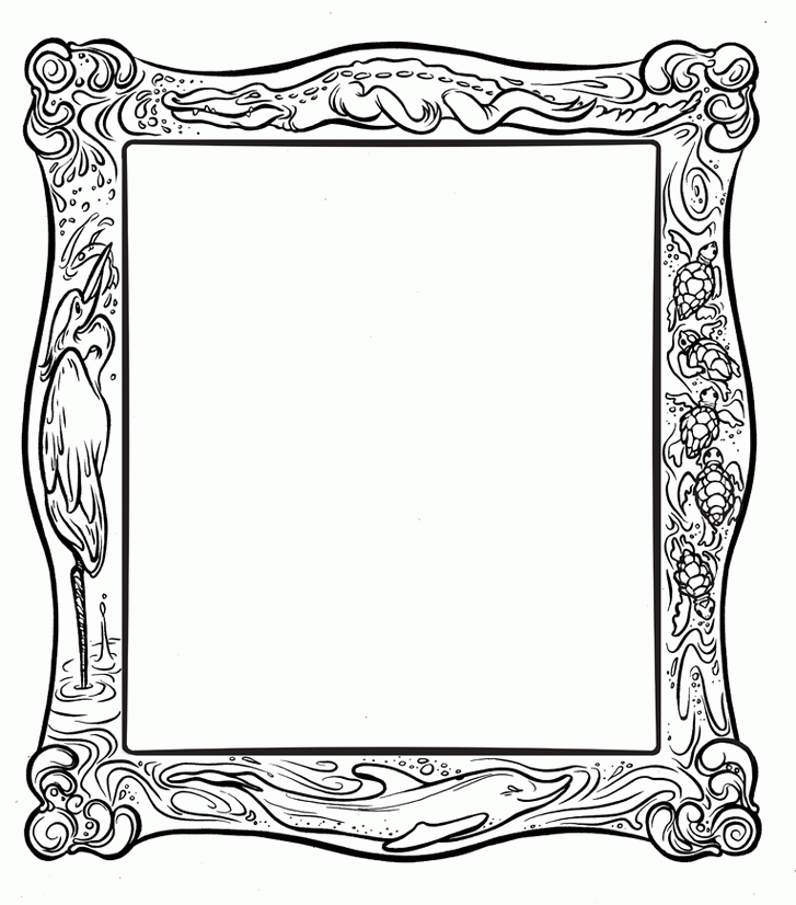 Frame Coloring Page Clipart - Free to use Clip Art Resource